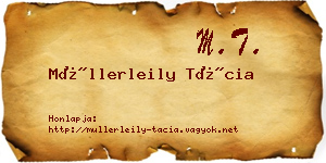 Müllerleily Tácia névjegykártya